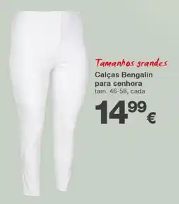 kik Calças Bengalin para senhora promoção