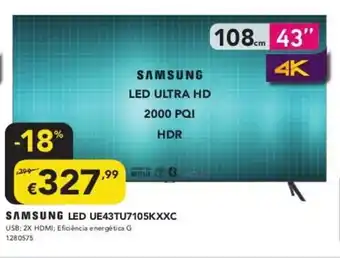 Radio Popular Samsung LED UE43TU7105KXXC promoção