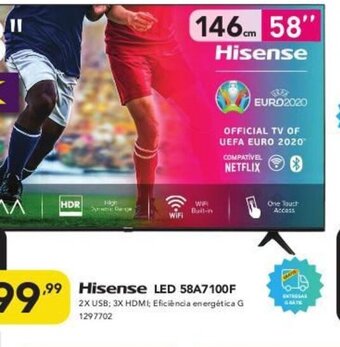 Radio Popular Hisense LED 58A7100F promoção