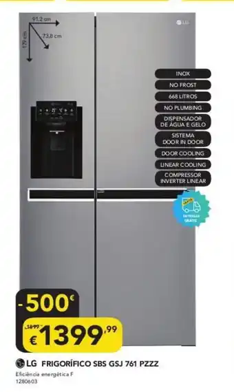 LG Frigorífico SBS GSJ 761 Pzzz