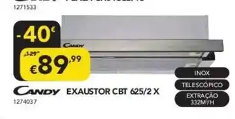 Radio Popular Candy Exaustor CBT 625/2X promoção