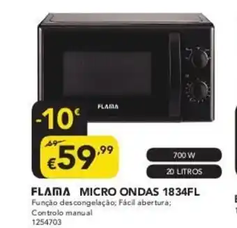 Radio Popular Flama Micro Ondas 1834FL promoção