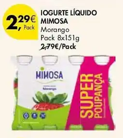 Pingo Doce Iogurte líquido mimosa promoção