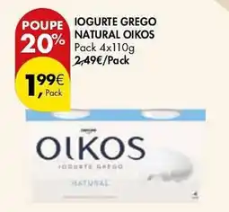 Pingo Doce Iogurte grego natural oikos promoção