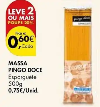 Pingo Doce Massa pingo doce esparguete promoção