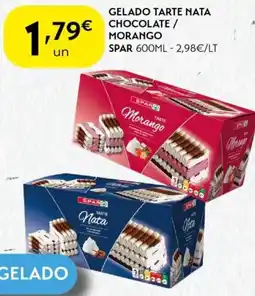 Spar Gelado tarte nata chocolate / morango spar promoção