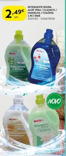 Spar Detergente roupa aloe vera / clássico / marselha/colónia promoção