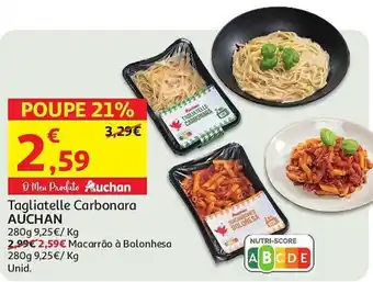 Auchan Tagliatelle Carbonara AUCHAN promoção