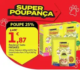 Auchan Ração p/ Gato FRISKIES Vários Sabores promoção