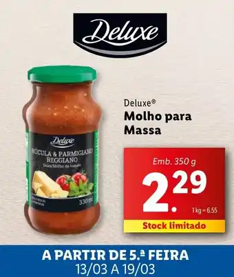 Lidl Deluxe Molho para Massa promoção