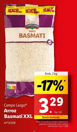 Lidl Campo Largo Arroz Basmati XXL promoção