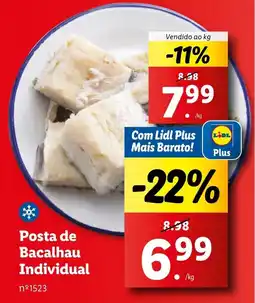 Lidl Posta de Bacalhau Individual promoção