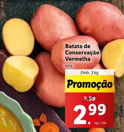 Lidl Batata de Conservação Vermelha promoção