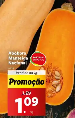 Lidl Abóbora Manteiga Nacional promoção