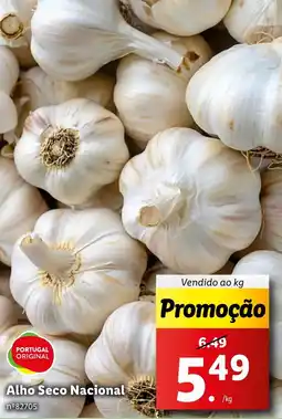 Lidl Alho Seco Nacional promoção