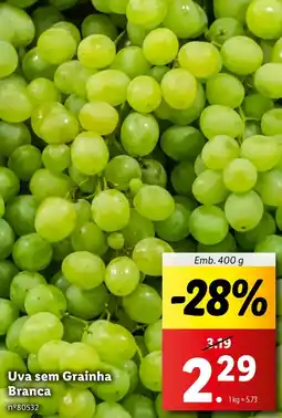 Lidl Uva sem Grainha Branca n°80532 promoção