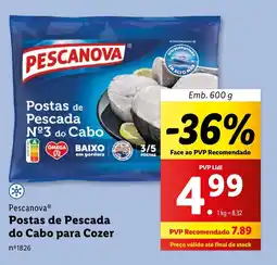 Lidl Pescanova Postas de Pescada do Cabo para Cozer promoção