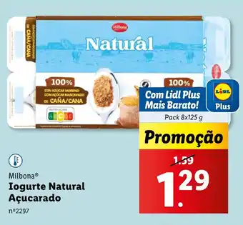 Lidl Milbona Iogurte Natural Açucarado promoção