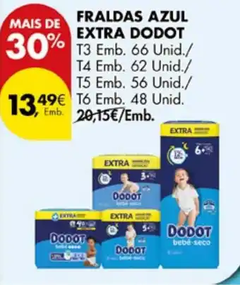 Pingo Doce Fraldas azul extra dodot promoção