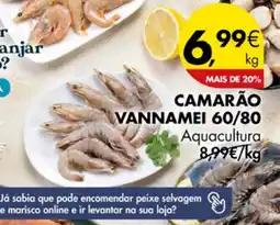 Pingo Doce Camarão vannamei 60/80 aquacultura promoção