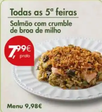 Pingo Doce Salmão com crumble de broa de milho promoção