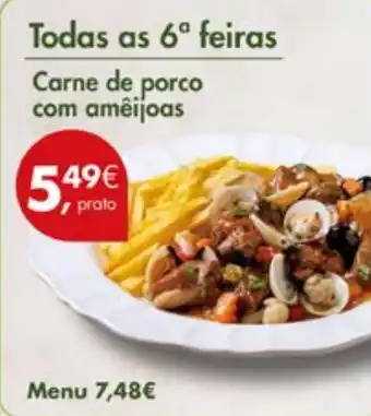 Pingo Doce Carne de porco com amêijoas promoção