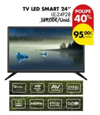 Pingo Doce Tv led smart 24" promoção