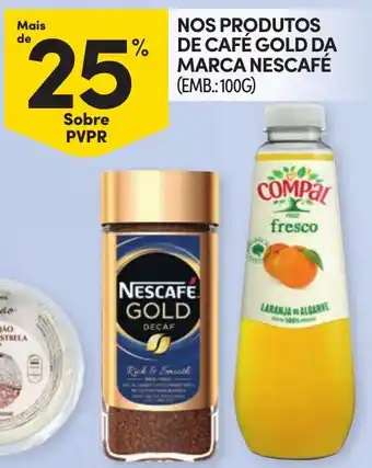 Continente Nos produtos 1% de café gold da marca nescafé (emb:100g) promoção