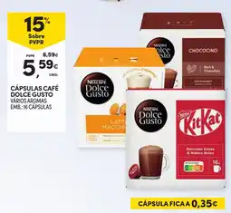 Continente Cápsulas café dolce gusto promoção