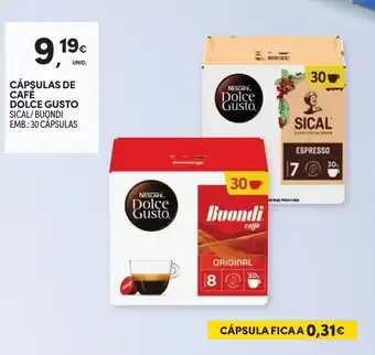 Continente Cápsulas de café dolce gusto promoção