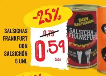 Minipreço Salsichas frankfurt don salsichón 6 uni. promoção