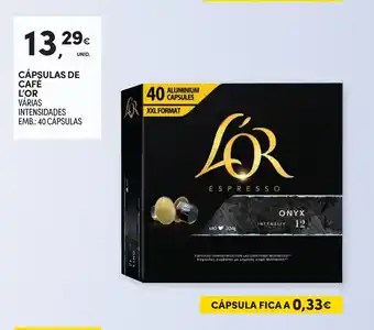 Continente Cápsulas de café l'or várias intensidades promoção