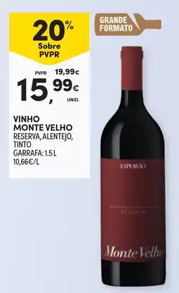 Continente Vinho monte velho reserva, alentejo, tinto promoção