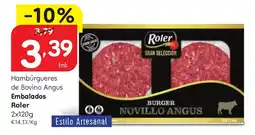 Minipreço Hambúrgueres de Bovino Angus Embalados Roler promoção