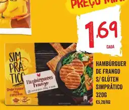 Minipreço Hambúrguer de frango s/glúten simprático promoção