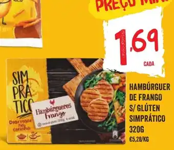 Minipreço Hambúrguer de frango s/glúten simprático promoção