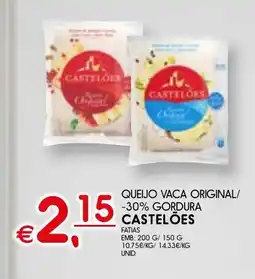 Meu Super Queijo vaca original/ -30% gordura castelões fatias promoção