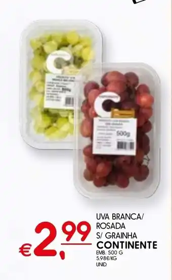 Meu Super Uva branca/ rosada s/ grainha continente promoção