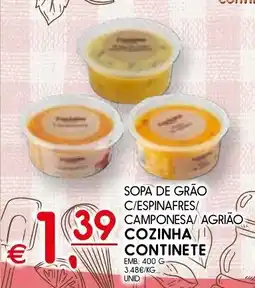 Meu Super Sopa de grão c/espinafres/ camponesa/ agrião cozinha continete promoção