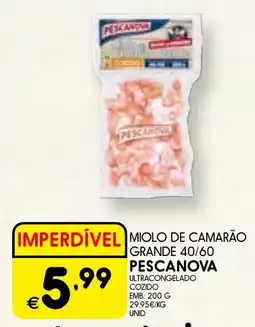 Meu Super Miolo de camarão grande 40/60 pescanova ultracongelado cozido promoção