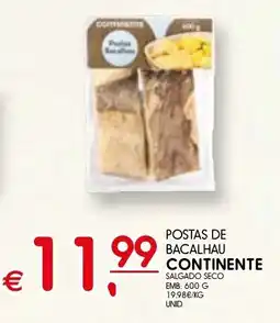 Meu Super Postas de bacalhau continente salgado promoção