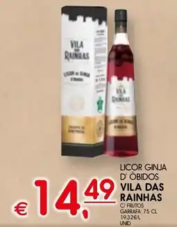 Meu Super Licor ginja d' obidos vila das rainhas c/ frutos garrafa: promoção