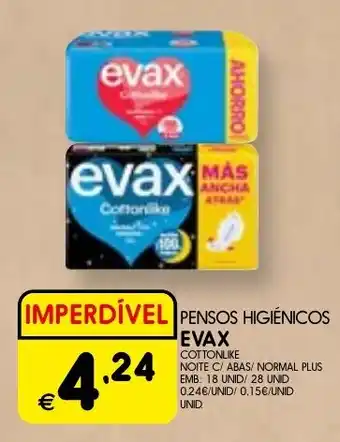 Meu Super Pensos higiénicos evax promoção