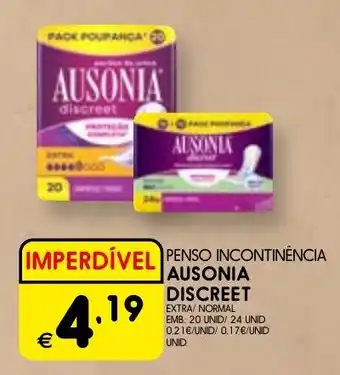 Meu Super Penso incontinencia ausonia discreet promoção