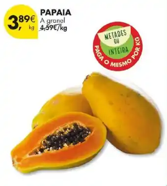 Pingo Doce Papaia a granel promoção