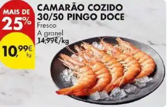 Pingo Doce Camarão cozido 30/50 pingo doce fresco a granel promoção