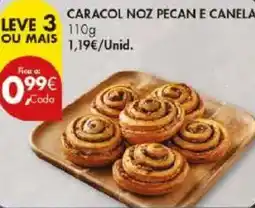 Pingo Doce Caracol noz pecan e canela promoção