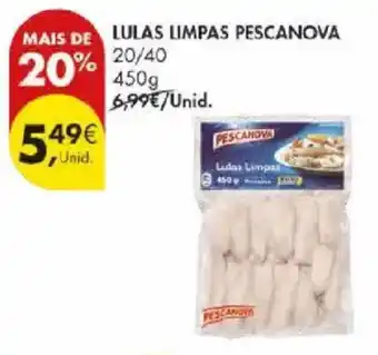 Pingo Doce Lulas limpas pescanova 20/40 promoção