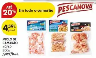 Pingo Doce Miolo de camarão 40/60 promoção