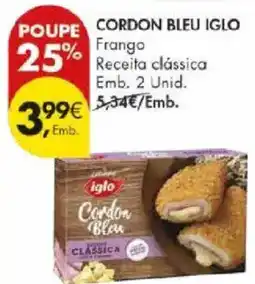 Pingo Doce Cordon bleu iglo frango receita clássica promoção